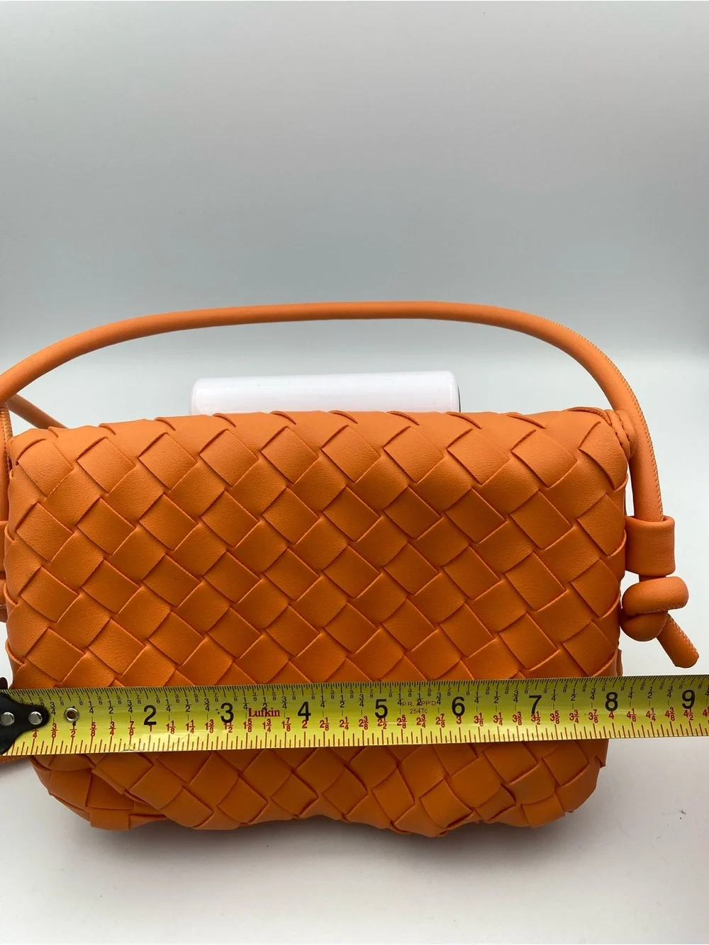 Urban Expressions Orange Woven Flap Crossbody Bag